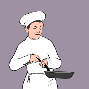 Gif animé Chandeleur crêpe sautée